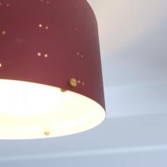 Paavo Tynell Paavo Tynell Round Starry Sky Flush Mount 9069 Burgundy Red Idman 1950s - 4722278