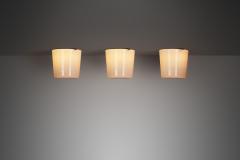 Paavo Tynell Paavo Tynell Set of 3 80112 25 Ceiling Lights for Idman Oy Finland 1950s - 3582198