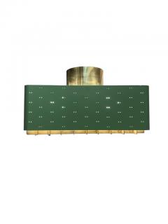 Paavo Tynell Paavo Tynell Starry Sky Ceiling Lamp Model 9068 In Brass Green Idman 1950s - 3949447