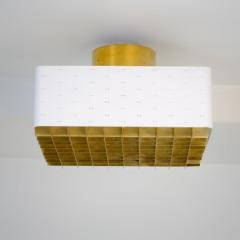 Paavo Tynell Paavo Tynell Starry Sky Ceiling Lamp Model 9068 In White and Brass Idman 1950s - 4839785