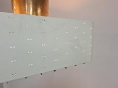 Paavo Tynell Paavo Tynell Starry Sky Ceiling Lamp Model 9068 White and Brass Idman 1950s - 4087454
