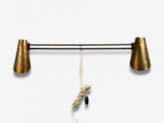 Paavo Tynell Paavo Tynell Style Large Double Wall Sconce Pierced Brass Finland 1950s - 4651549