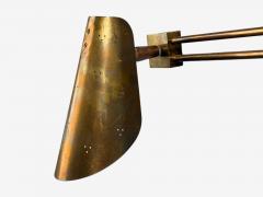 Paavo Tynell Paavo Tynell Style Large Double Wall Sconce Pierced Brass Finland 1950s - 4651550