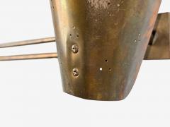 Paavo Tynell Paavo Tynell Style Large Double Wall Sconce Pierced Brass Finland 1950s - 4651554