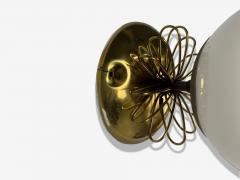 Paavo Tynell Paavo Tynell Style Milk Glass Brass Wall Lights Finland 1970s - 4415425