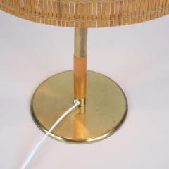 Paavo Tynell Paavo Tynell Table Lamp Model 5068 Brass Wood Rattan Taito 1950s - 4621696