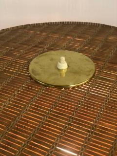 Paavo Tynell Paavo Tynell Table Lamp Model 5068 in Brass Birch and Rattan Taito 1950s - 4120525