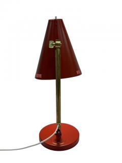 Paavo Tynell Paavo Tynell Table Lamp Model 9222 In Red Brass Idman 1950s - 3994371