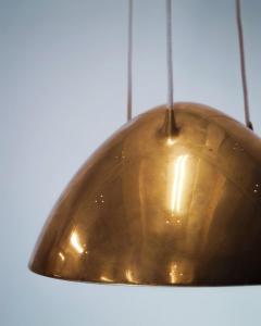 Paavo Tynell Paavo Tynell Trinity Pendant Model 1959 Hand Hammered Brass Taito 1950s - 4216764