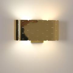Paavo Tynell Paavo Tynell Wall Lamp Model 9460 in Perforated Brass Idman 1950s - 4588092