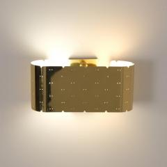 Paavo Tynell Paavo Tynell Wall Lamp Model 9460 in Perforated Brass Idman 1950s - 4588093
