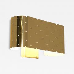 Paavo Tynell Paavo Tynell Wall Lamp Model 9460 in Perforated Brass Idman 1950s - 4588983