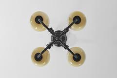 Paavo Tynell Paavo Tynell Wrought Iron 1709 Chandelier for Oy Taito AB Finland 1930s - 3018130