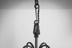 Paavo Tynell Paavo Tynell Wrought Iron 1709 Chandelier for Oy Taito AB Finland 1930s - 3018135