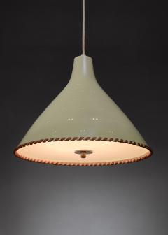 Paavo Tynell Paavo Tynell light yellow pendant with leather string - 1208976