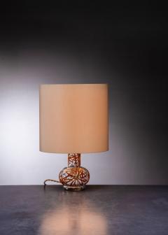 Paavo Tynell Paavo Tynell rare glass painted table lamp - 2428836
