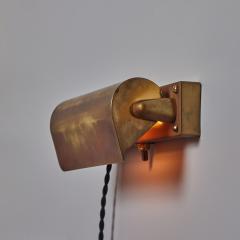 Paavo Tynell Pair of 1930s Finnish Patinated Brass Wall Lights Attributed to Paavo Tynell - 3668710