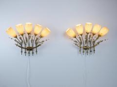 Paavo Tynell Pair of Impressive Large Paavo Tynell Commissioned Wall Lamps Taito c 1950s - 4308020