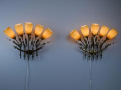 Paavo Tynell Pair of Impressive Large Paavo Tynell Commissioned Wall Lamps Taito c 1950s - 4308024