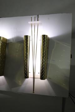 Paavo Tynell Pair of Italian Wall Sconces in Brass and Lucite 1960s - 4729819