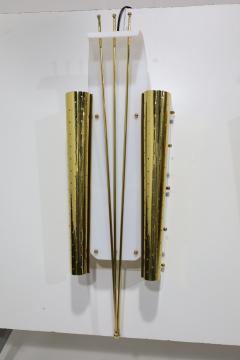 Paavo Tynell Pair of Italian Wall Sconces in Brass and Lucite 1960s - 4729821