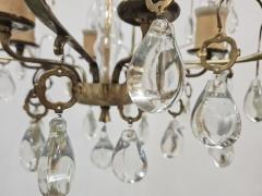 Paavo Tynell Pair of Paavo Tynell Crystal Brass Chandeliers Model 1487 for Taito 1940s - 3962148