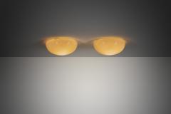 Paavo Tynell Pair of Paavo Tynell Opal Glass Ceiling Lights for Taito Finland 1930s - 4148799