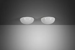 Paavo Tynell Pair of Paavo Tynell Opal Glass Ceiling Lights for Taito Finland 1930s - 4148800