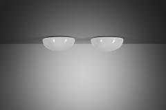 Paavo Tynell Pair of Paavo Tynell Opal Glass Ceiling Lights for Taito Finland 1930s - 4148802