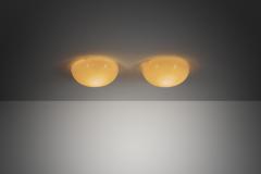 Paavo Tynell Pair of Paavo Tynell Opal Glass Ceiling Lights for Taito Finland 1930s - 4148803