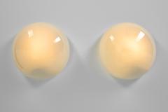 Paavo Tynell Pair of Paavo Tynell Opal Glass Ceiling Lights for Taito Finland 1930s - 4148805