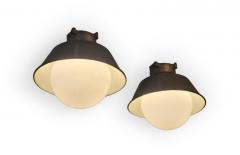 Paavo Tynell Pair of Paavo Tynell Outdoor Indoor Industrial style lamps Idman 1960s - 4248943