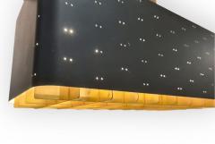 Paavo Tynell Pair of Paavo Tynell Starry Sky Ceiling Lamps 9068 in Black Brass Idman 1950s - 4248931