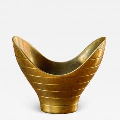 Paavo Tynell Rare 1950s Paavo Tynell Model AB 9 Anamorphic Brass Bowl for Taito Oy - 1147994
