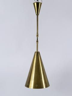 Paavo Tynell Rare Elegant Mid Century Modern Perforated Brass Ceiling Lamp Sweden 1950s - 4591357