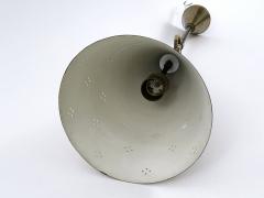 Paavo Tynell Rare Elegant Mid Century Modern Perforated Brass Ceiling Lamp Sweden 1950s - 4591361