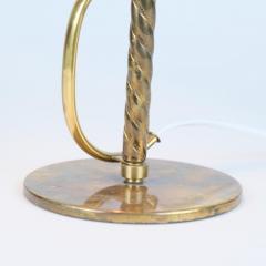 Paavo Tynell Rare Paavo Tynell S Table Lamp 9202 in Full Brass Rattan Shade Taito 1940s - 4231060