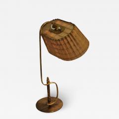 Paavo Tynell Rare Paavo Tynell S Table Lamp 9202 in Full Brass Rattan Shade Taito 1940s - 4236016