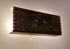 Paavo Tynell Rare Paavo Tynell Wall Lamp Model 10331 Perforated Brass Idman 1950s - 4183832