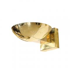 Paavo Tynell Set of Four Mid Century Modernist Polished Brass Sconces by Paavo Tynell - 4438793