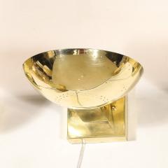 Paavo Tynell Set of Four Mid Century Modernist Polished Brass Sconces by Paavo Tynell - 4438794