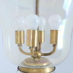 Paavo Tynell Sizeable Paavo Tynell Gunnel Nyman Chandelier Brass Art Glass Taito 1930s - 4737635