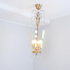 Paavo Tynell Sizeable Paavo Tynell Gunnel Nyman Chandelier Brass Art Glass Taito 1930s - 4737638