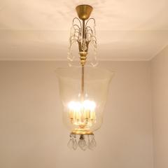 Paavo Tynell Sizeable Paavo Tynell Gunnel Nyman Chandelier Brass Art Glass Taito 1930s - 4737640
