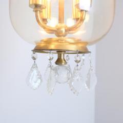 Paavo Tynell Sizeable Paavo Tynell Gunnel Nyman Chandelier Brass Art Glass Taito 1930s - 4737642