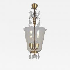 Paavo Tynell Sizeable Paavo Tynell Gunnel Nyman Chandelier Brass Art Glass Taito 1930s - 4740895