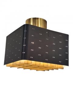 Paavo Tynell Small Paavo Tynell Starry Sky Ceiling Lamp 9068 in Black Brass Idman 1950s - 3958970