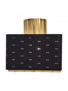 Paavo Tynell Small Paavo Tynell Starry Sky Ceiling Lamp 9068 in Black Brass Idman 1950s - 3958971