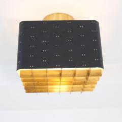 Paavo Tynell Small Paavo Tynell Starry Sky Ceiling Lamp 9068 in Black Brass Taito 1950s - 4717266