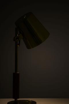 Paavo Tynell Table Lamp in Brass and Teak by Paavo Tynell 1950s - 4555493